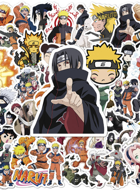 火影贴纸忍者防水行李箱ipad水杯装饰图案鸣人佐助宇智波鼬粘贴画