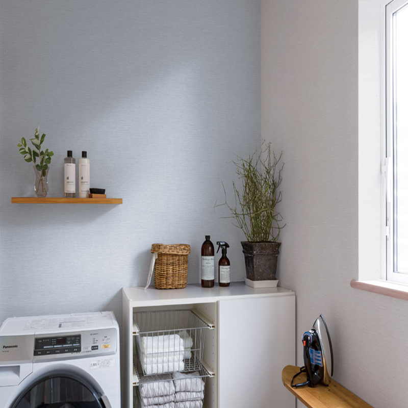 日本原装进口墙纸灰蓝色织物墙纸客厅卧室墙面满铺环保墙纸lv3703