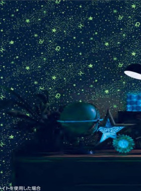 进口日本墙纸白色底蓄光壁纸天花板墙纸儿童夜光墙纸TWP-2183