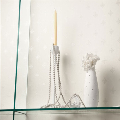 新科白色雪绒花墙纸卧室满铺