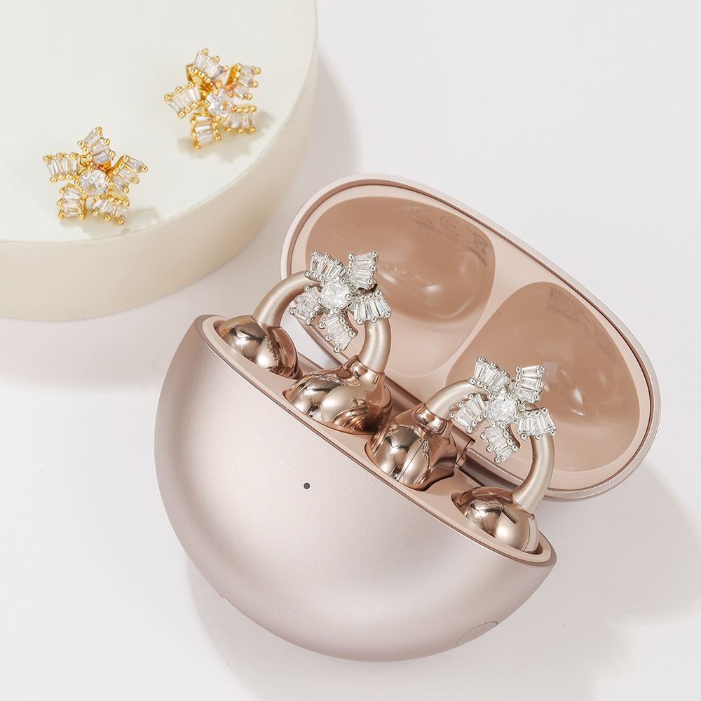 锆石风车新款通用型耳机钻扣Freeclip蓝牙夹扣小众时尚配饰防丢