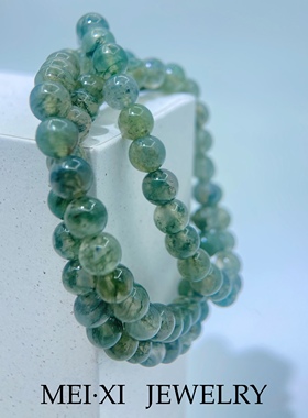 水草玛瑙手链饰品小众礼物复古
