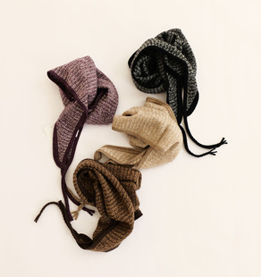 伊势丹设计师款 点缀气质好造型!100%山羊绒 女士针织三角巾围巾