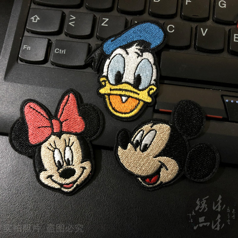 卡通刺绣布贴米奇米妮米老鼠头唐老鸭衣服裤子外套补丁贴补洞装饰,居家布艺,布贴,淘宝优惠券,粉丝福利购,淘宝优惠卷
