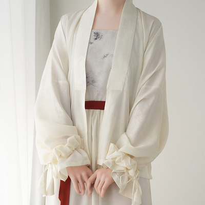赭颜汉服原创明制汉服男女日常提花冰丝透气夏季合领衫对襟衫爆款