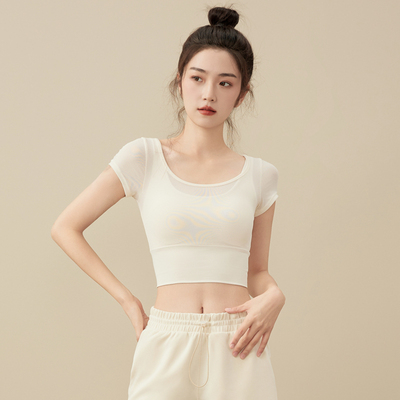 跑步瑜伽伊尚惠健身短袖速干衣