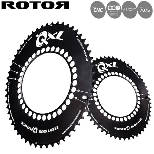 ROTOR椭圆盘片Q-Ring QXL AERO破风型牙盘公路车齿片 110 130BCD