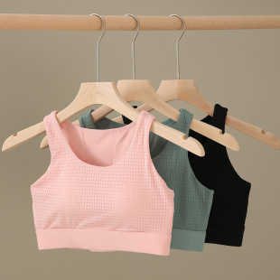 透气运动内衣女防震跑步大胸显小乳胶一体式 瑜伽背心收副健身文胸