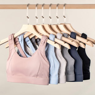 高强度运动内衣女跑步防震大胸显小收副乳可调节瑜伽跳绳健身文胸