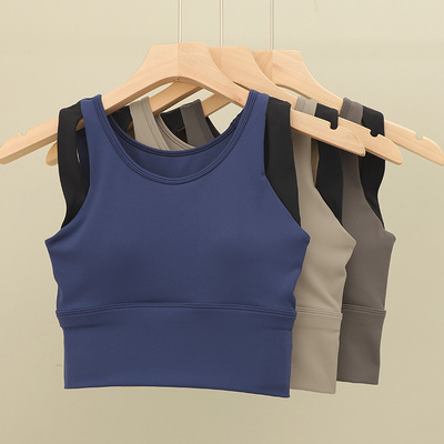 双肩带缓震背心式收副乳文胸