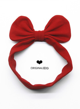 婴儿发带男女宝宝满月蝴蝶结发饰婴幼儿百日宴可爱蝴蝶结头饰纯棉