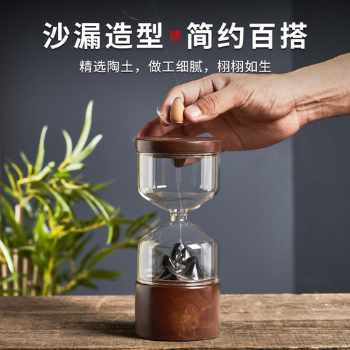 汉颂沙漏倒流香炉檀香沉香