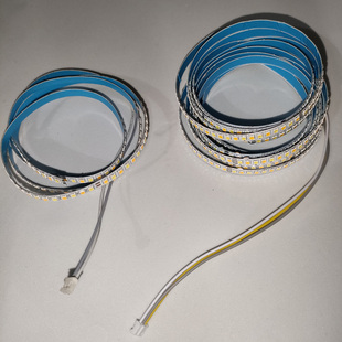 2/3焊点LED双色温灯带8串24伏三色可调光变色自粘白中暖 智能灯条