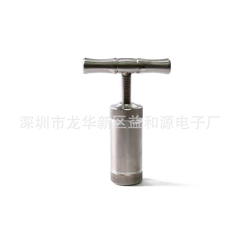 亚马逊爆款T型压烟器 小号压烟器 金属磨烟器 便携式压烟器金银色