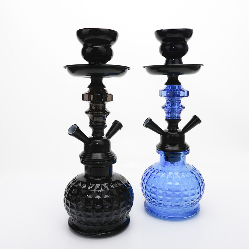 跨境现货高款阿拉伯水烟双小号壶套装亚克力水烟具玻璃烟斗shisha