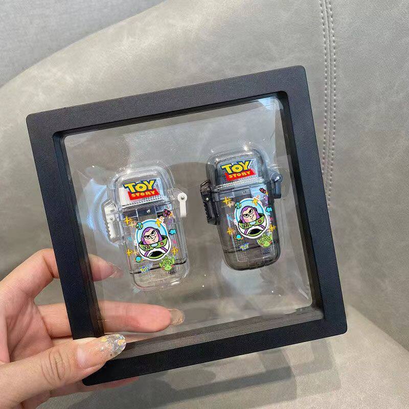 巴斯光年粉色火焰打火机项链防风可爱卡通女送男友创意