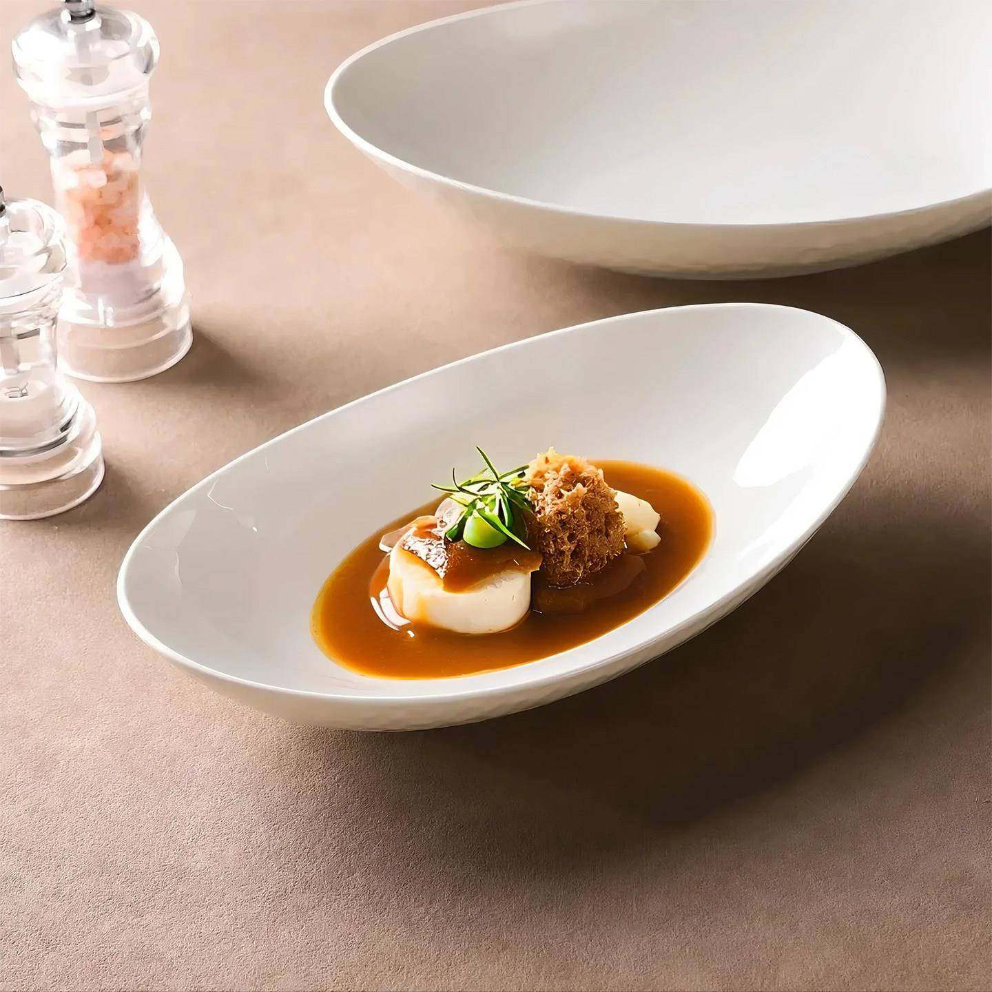 骨瓷三文鱼刺身专用盘商用陶瓷沙拉盘装水果的盘子家用高级椭圆形,餐饮具,盘,淘宝优惠券,粉丝福利购,淘宝优惠卷