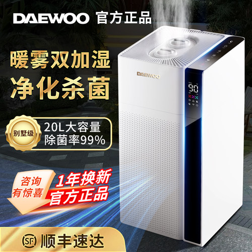 大宇热雾加湿器家用静音双芯增湿
