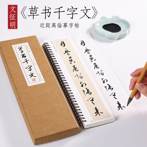 草书近距离字帖纸中作乐千字文