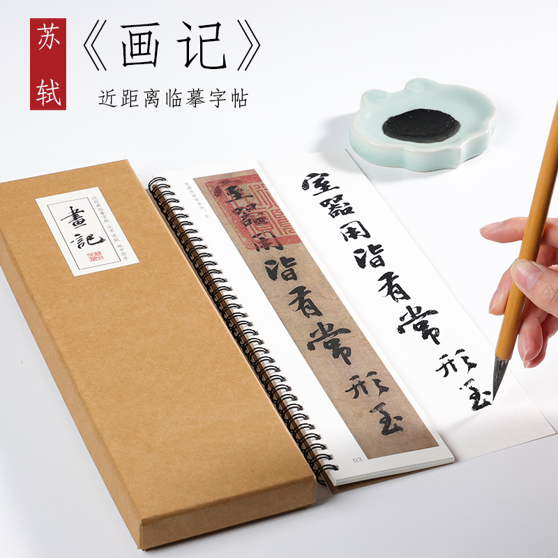 宋 苏轼 行书《画记》 苏东坡行书书法字帖初学者毛笔成人学生练习基础入门字典近距离临摹字帖 纸中作乐