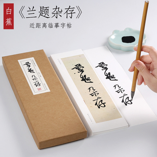 纸中作乐 白蕉兰题杂存十讲书法集论艺毛笔全集临摹字帖卡片 近距离对临字帖墨迹版