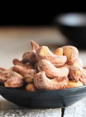 紫皮腰果仁W180大颗带衣腰果仁新货紫衣腰果300g炭烧坚果孕妇零食