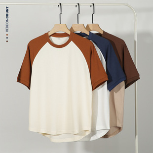 Oversized Heavyweight T Shirt for Men Summer Short Sleeve