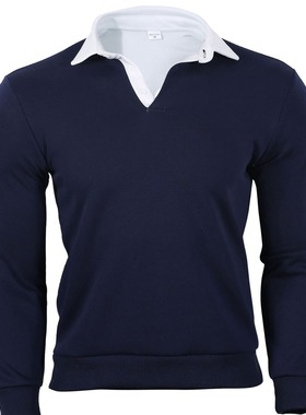 man clothes for men male长袖polo领卫衣潮流欧码高品休闲百搭