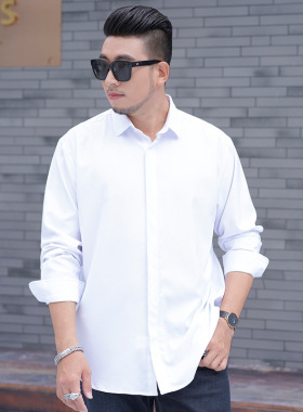 Men Shirt Oversize Formal Plus Size 7XL 8XL 10XL Long Sleeve