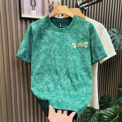 men tops american trendy man shirts tee tshirt美式复古短袖恤