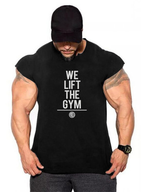 men gyms tank workout sleeveles shirt male summer loose