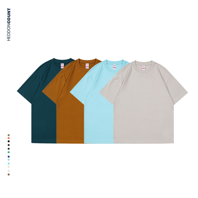 cool men t shirt quality man t-shirt男装14色220g克重平纹