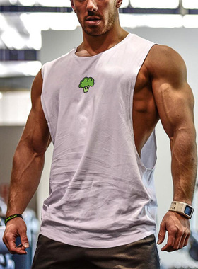 Men Gyms tank Workout Sleeveles Shirt Male Summer Loose