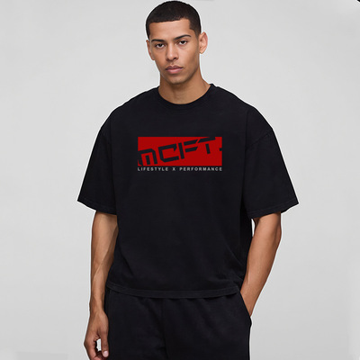 crossfit tshirt for men Gym健身短袖t恤heavyweight国潮牌宽松