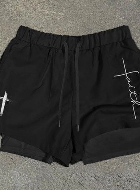 短裤男anime compression shorts men's workout gym running