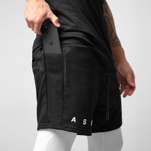 Men Cotton Gym Sweatpants Running Shorts Fitness Sport男短裤