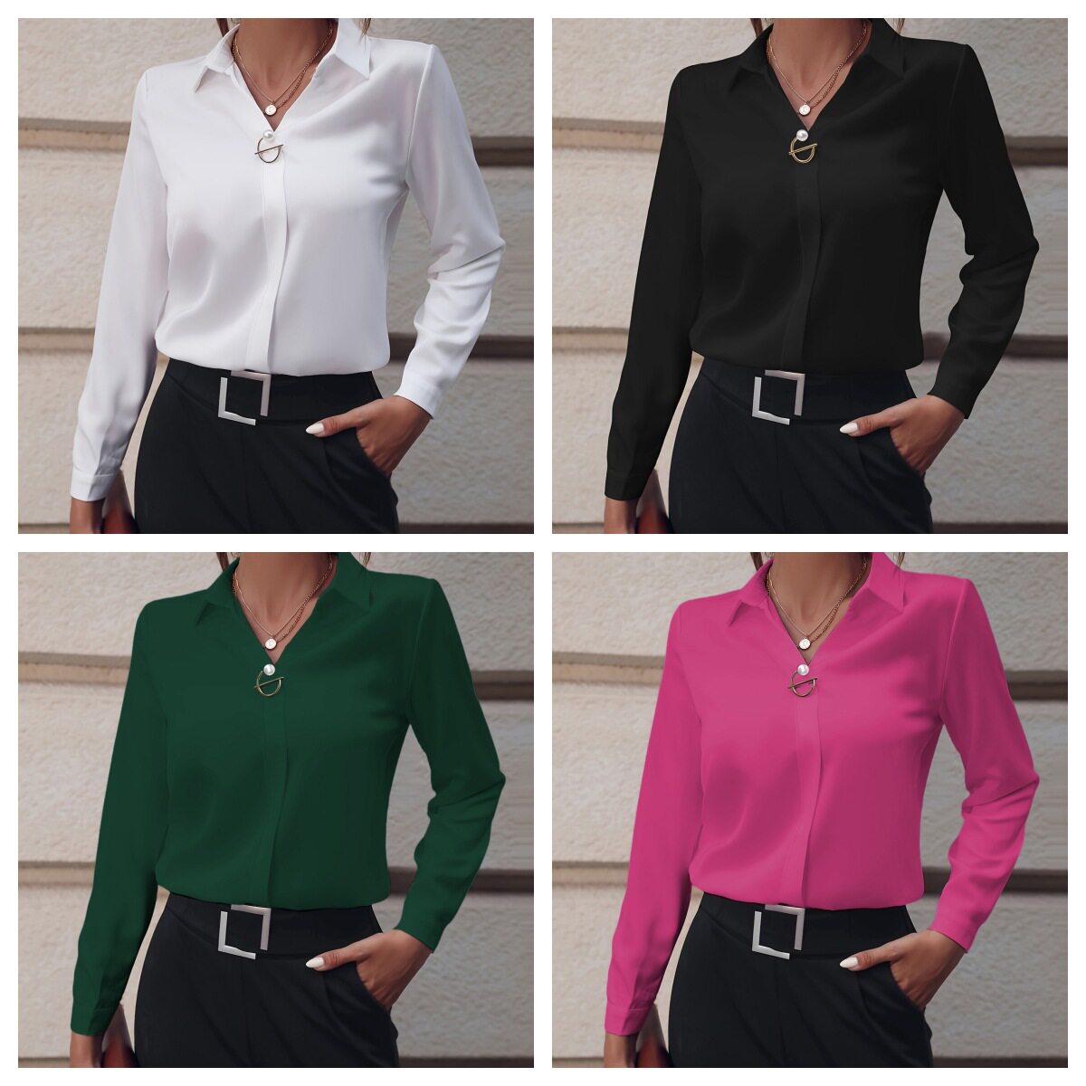 fashion shirt tops streetwear shirts tee欧美通勤女士衬衫百搭