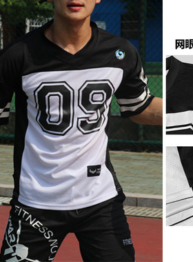 Men Compression Summer Jerseys T-Shirt Mesh Outdoor男t恤速干