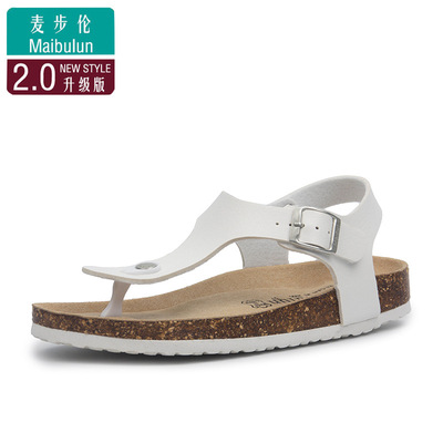 slippers slides flat shoes sandals cork clogs mules搭扣平底