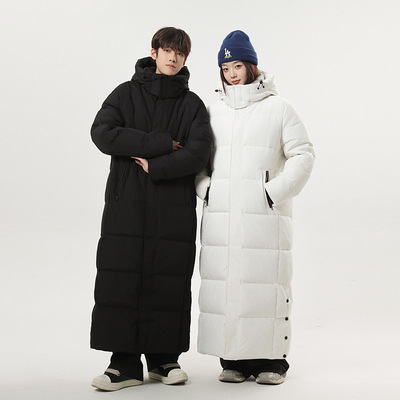 man winter coat women warm jacket新品情侣男女同款超长到脚踝