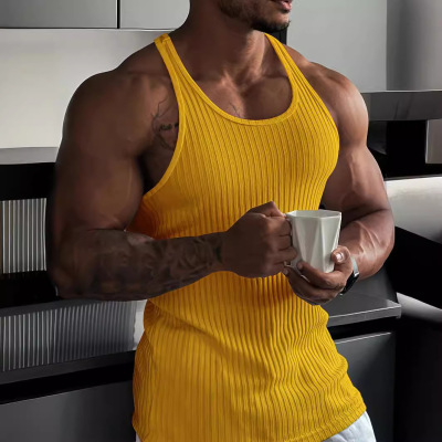 2026 new fitness sports tank tops men gyms workout sleeveles