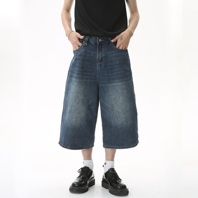 男新款牛仔裤new men jeans man denim pants wide leg male