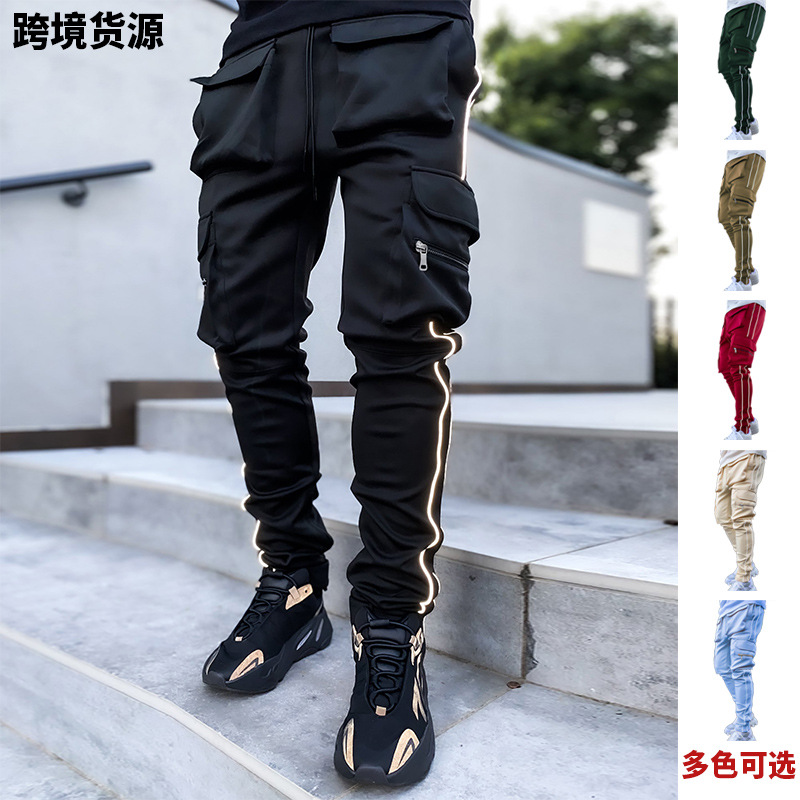 Men Gym Fitness Pants Workout Trousers Man工装裤男裤休闲裤