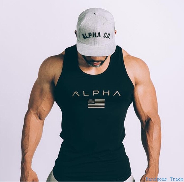 Men tank top背心男Vest for GYM man肌肉健身夏运动训练跑步无袖