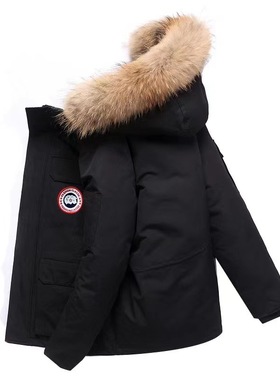 man winter coat women warm jacket真毛领男士羽绒服男式情侣
