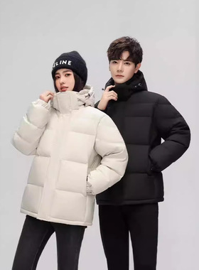 man winter coat women warm jacket新款羽绒服男女中戏短款情侣
