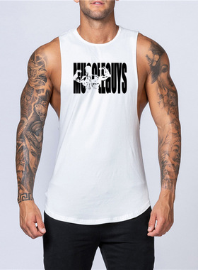 Summer Fitness Sports Tank Top Men's Breathable Loose Fit