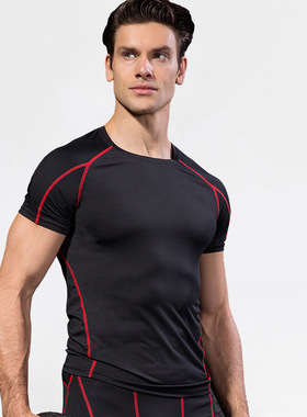Compression T Shirt Men Summer Sportswear Running T-shirts男