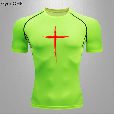 quick dry t-shirt shirt compression tee tops夏新款速干轻盈