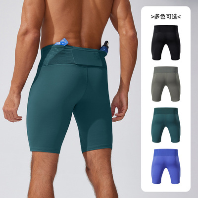 men compression shorts男士压缩裤跑步健身运动紧身短裤户外